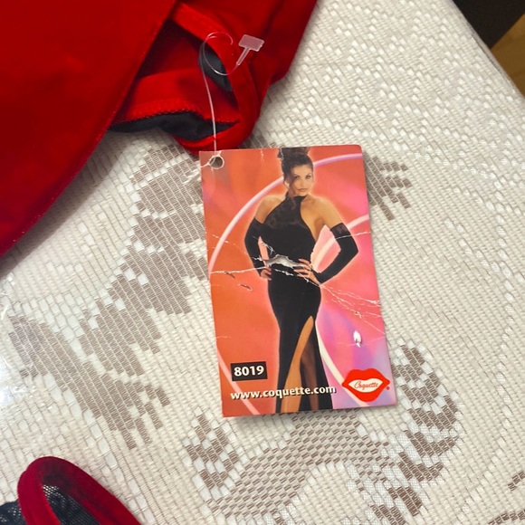 NWT Coquette.com red velvet long halter dress - Picture 7 of 8